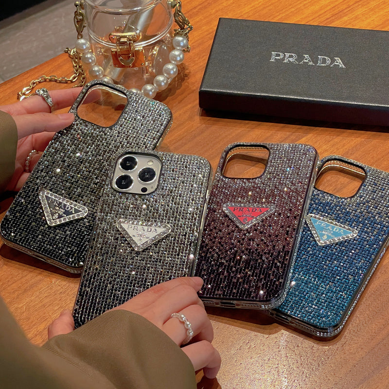 Prada iPhone Case With  Diamond White-QD240513