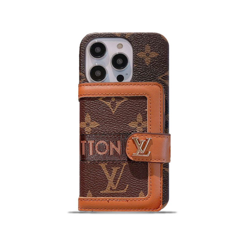 Monogram iPhone Case With Wallet And Crossbody Strap Brown -QB240329