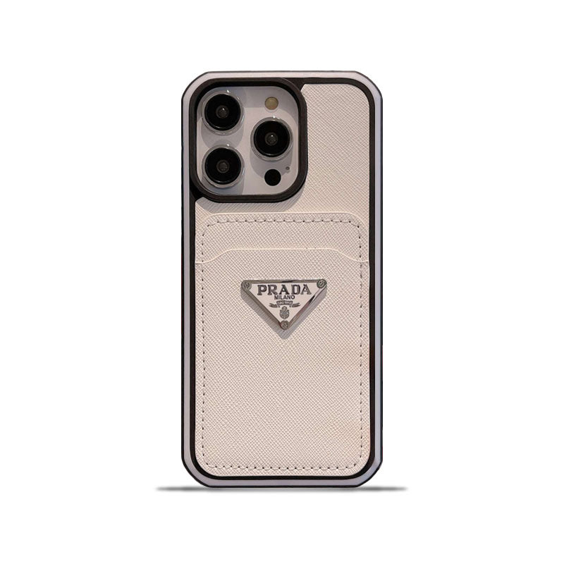 Prada iPhone Case With Card Holder White -PZ240403