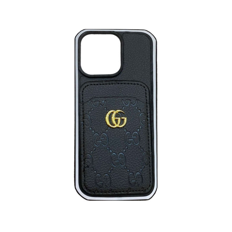 GG iPhone Case With Card Holder  Blcak -KBK240424