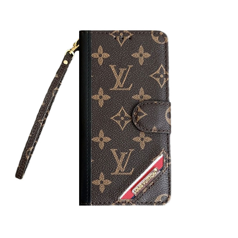 Monogram iPhone Case With Wallet  Leather Flip Case with Card Holders-PTK240513