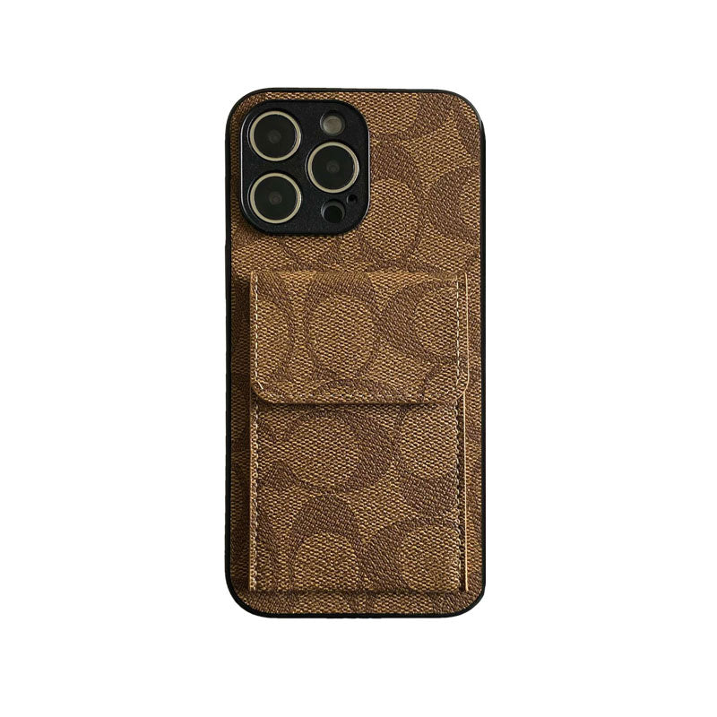 Coach iPhone Case With  Wallet Light Brown-HP240513