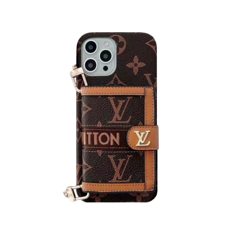 Monogram iPhone Case With Wallet And Strap Black -DL240329