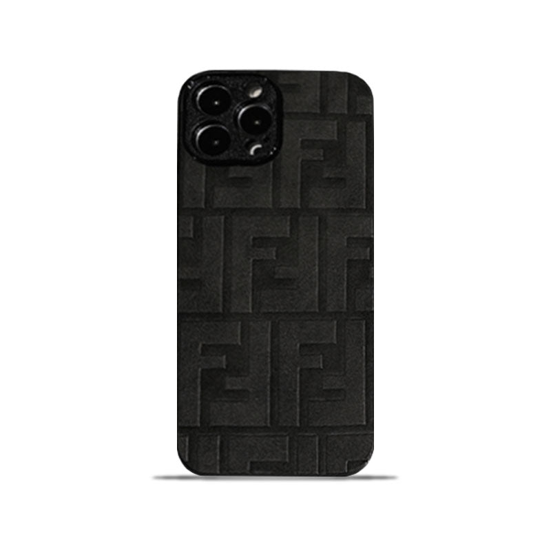 Leather Fendi iPhone Case Black-HDK240603