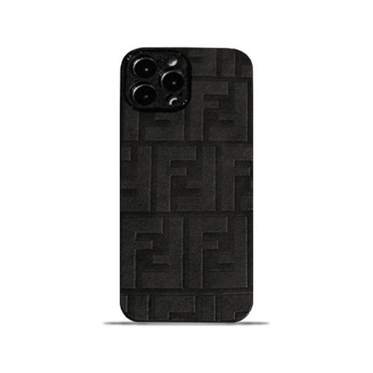 Leather Fendi iPhone Case Black-HDK240603