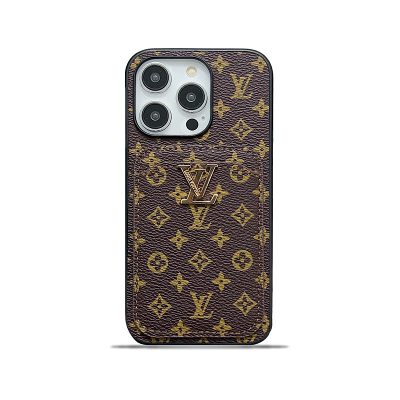 Classic Monogram iPhone Case With Card Holder -Small printing-MonogramD240313