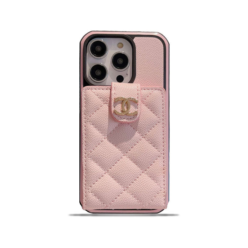 CC iPhone Case With Card Holder Pink -LBB240401