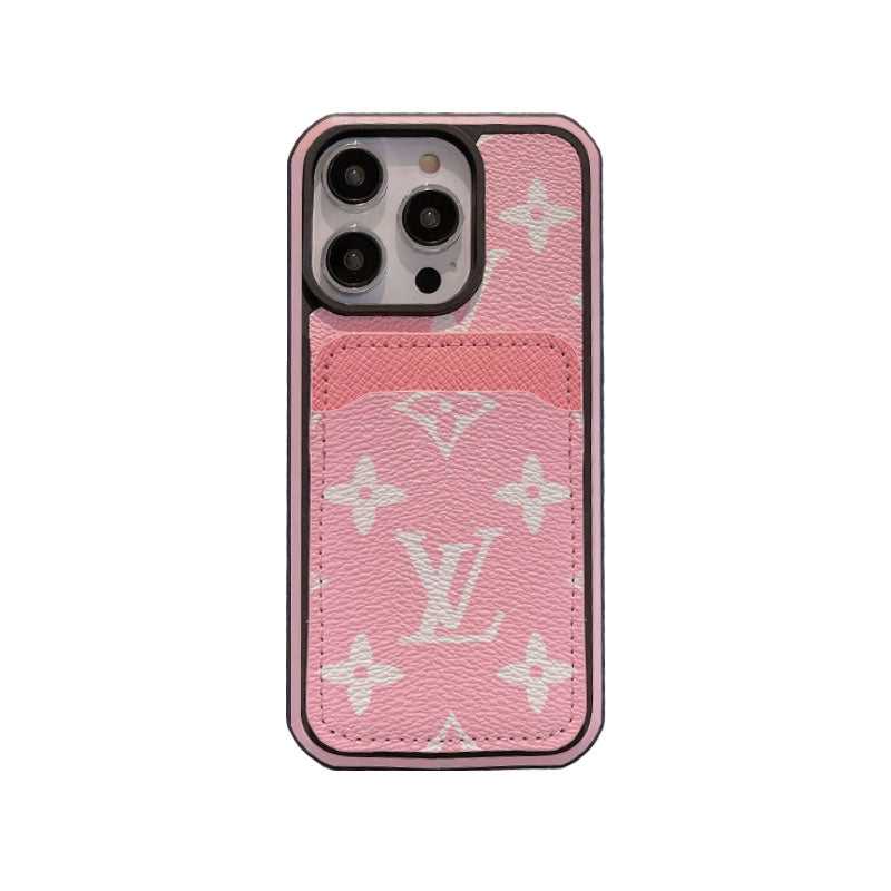 Monogram iPhone Case With Card Holder Big Printing -ZP241107