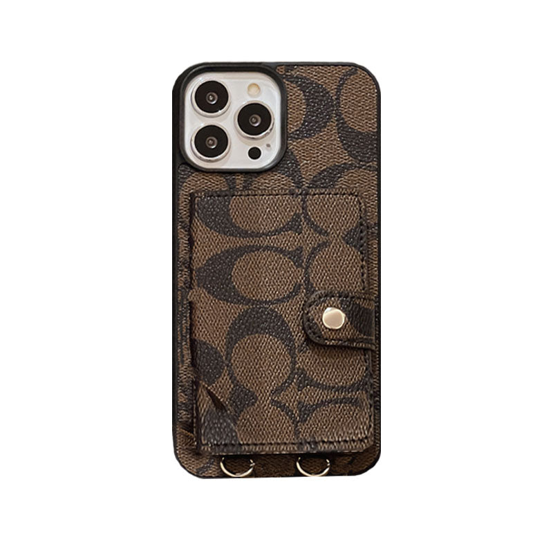 Coach iPhone Case With Wallet And  Strap White -SZK240402