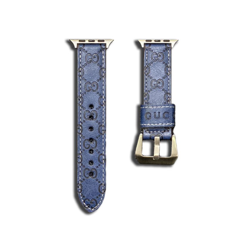 GG Apple Watch Band Leather Blue-SW24422