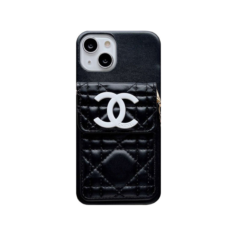 CC iPhone Case With Wallet And Strap Pink -GS241602