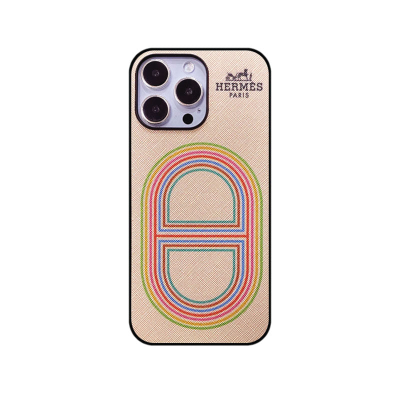 Hermes Rainbow iPhone Case Pink-CHK2414321437