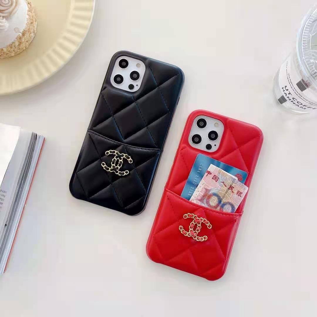 CC iPhone Case With Crad Holder Red-SLK240506