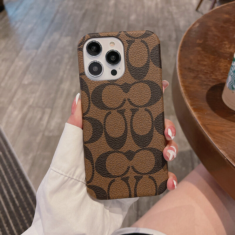 Classic Coach iPhone Case Brown -JDK241426