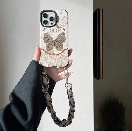 Trendy Brand Silk Scarf Chain Phone Case