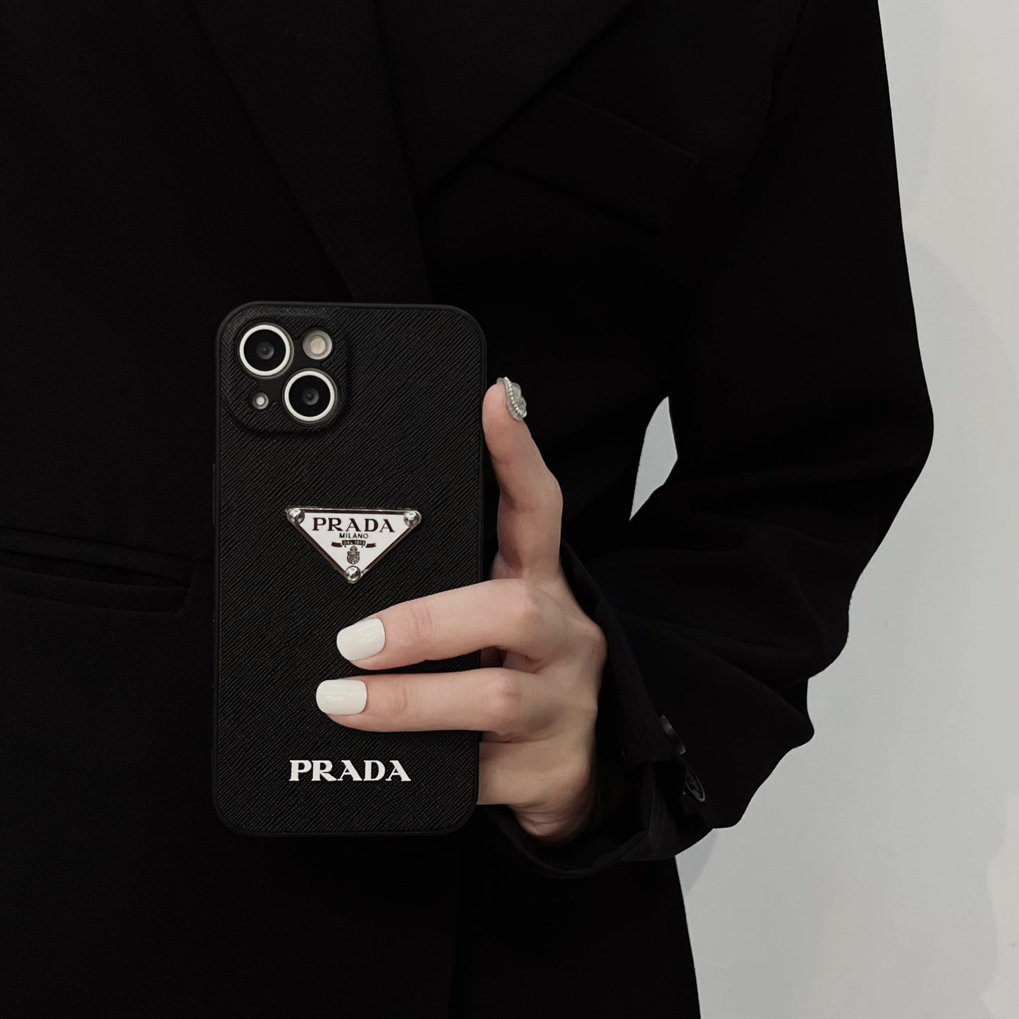 Prada iPhone Case Black-QBP240403