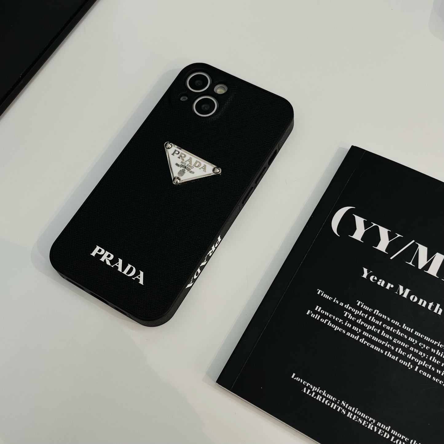 Prada iPhone Case Black-QBP240403