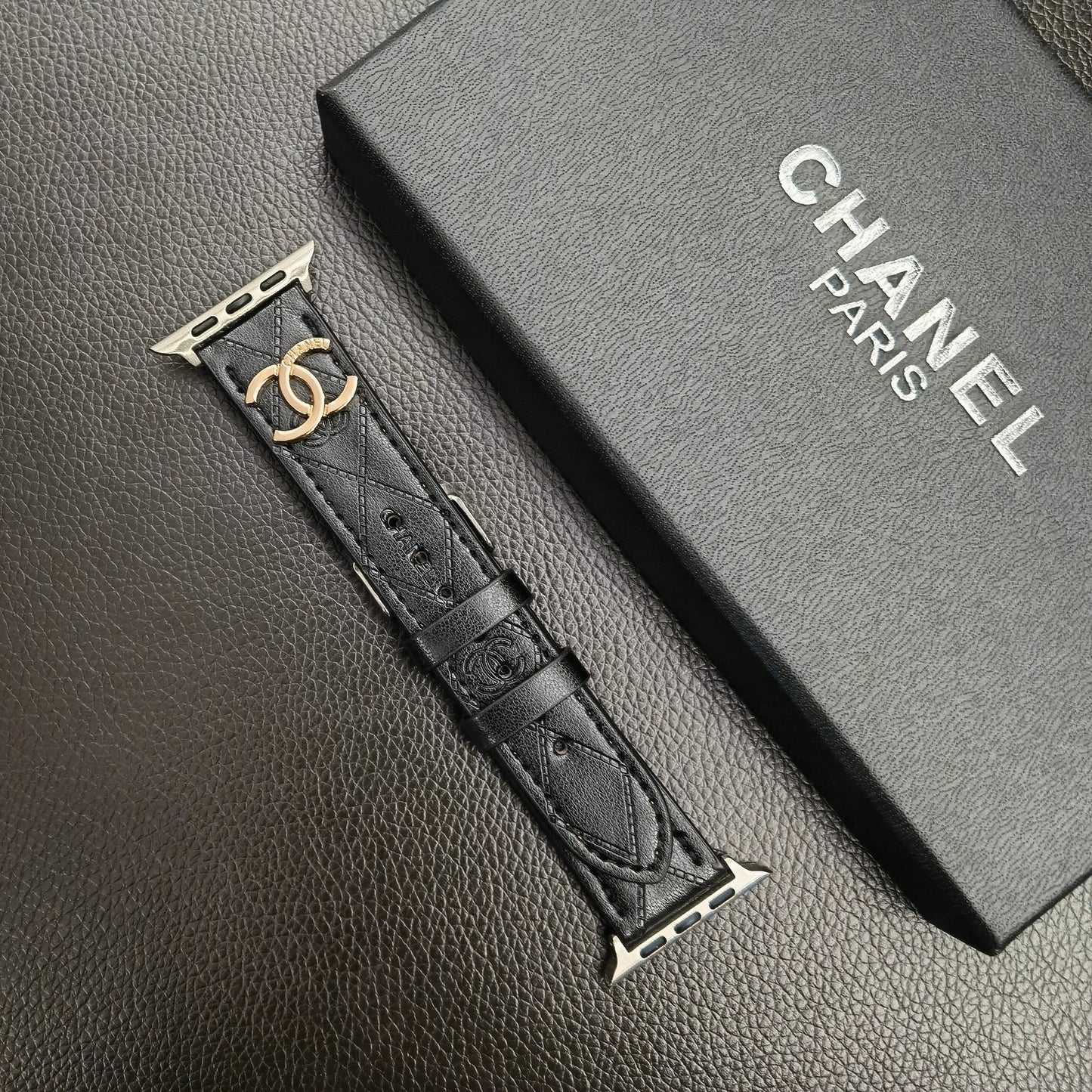 Luxury CC  Apple Watch Band Black-YHK2405059