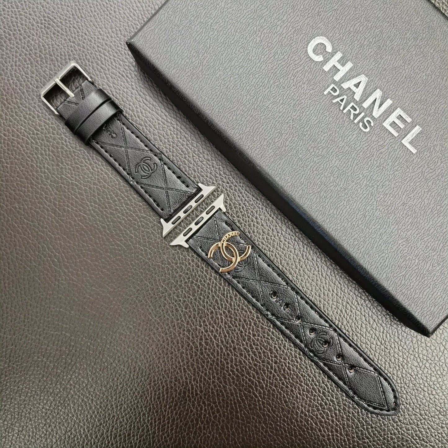 Luxury CC  Apple Watch Band Black-YHK2405059