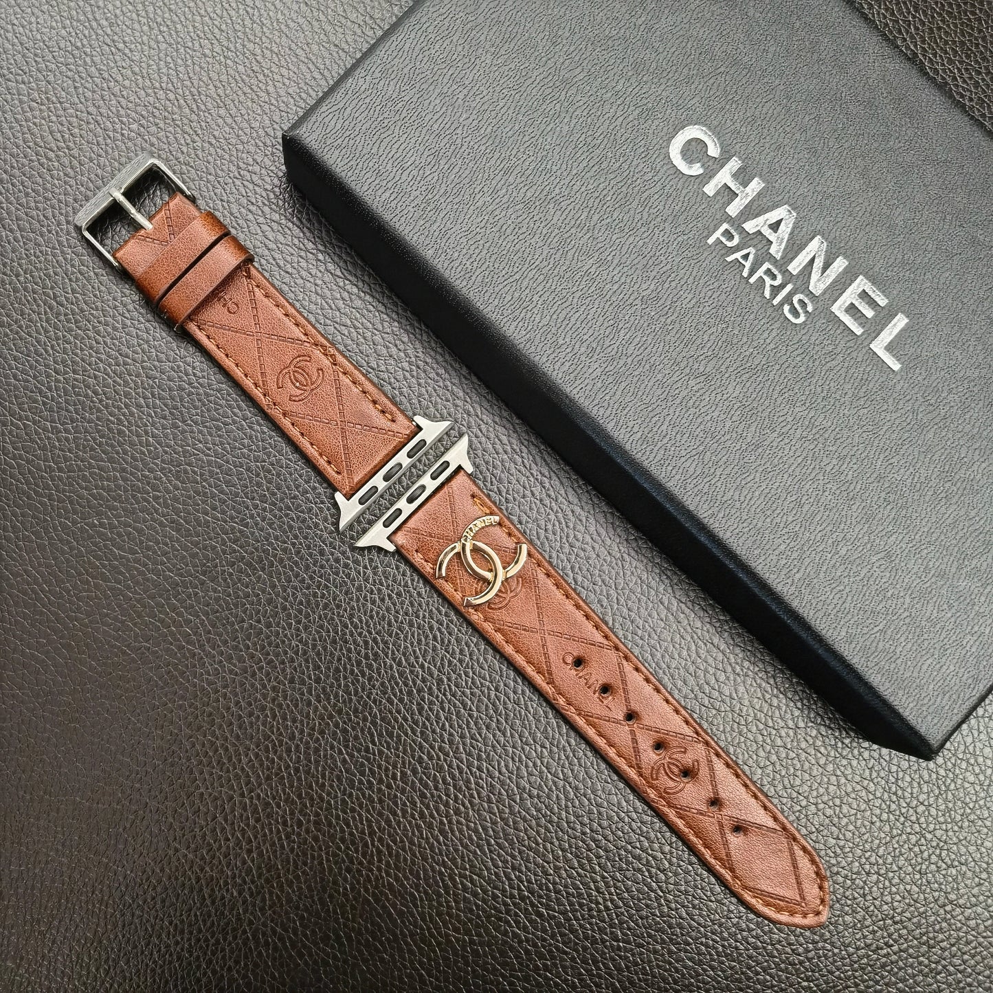 Luxury CC  Apple Watch Band Brown-YHK2405059