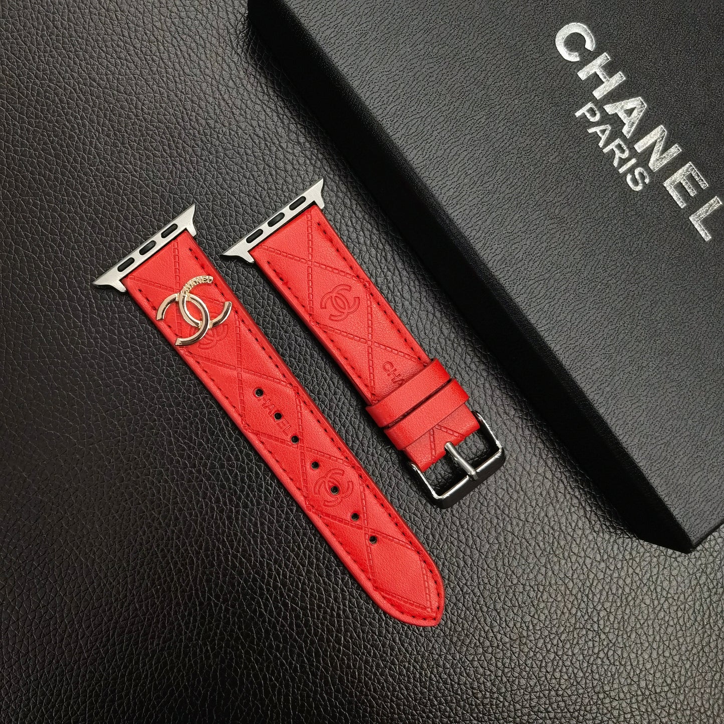 Luxury CC  Apple Watch Band Red-YHK2405059