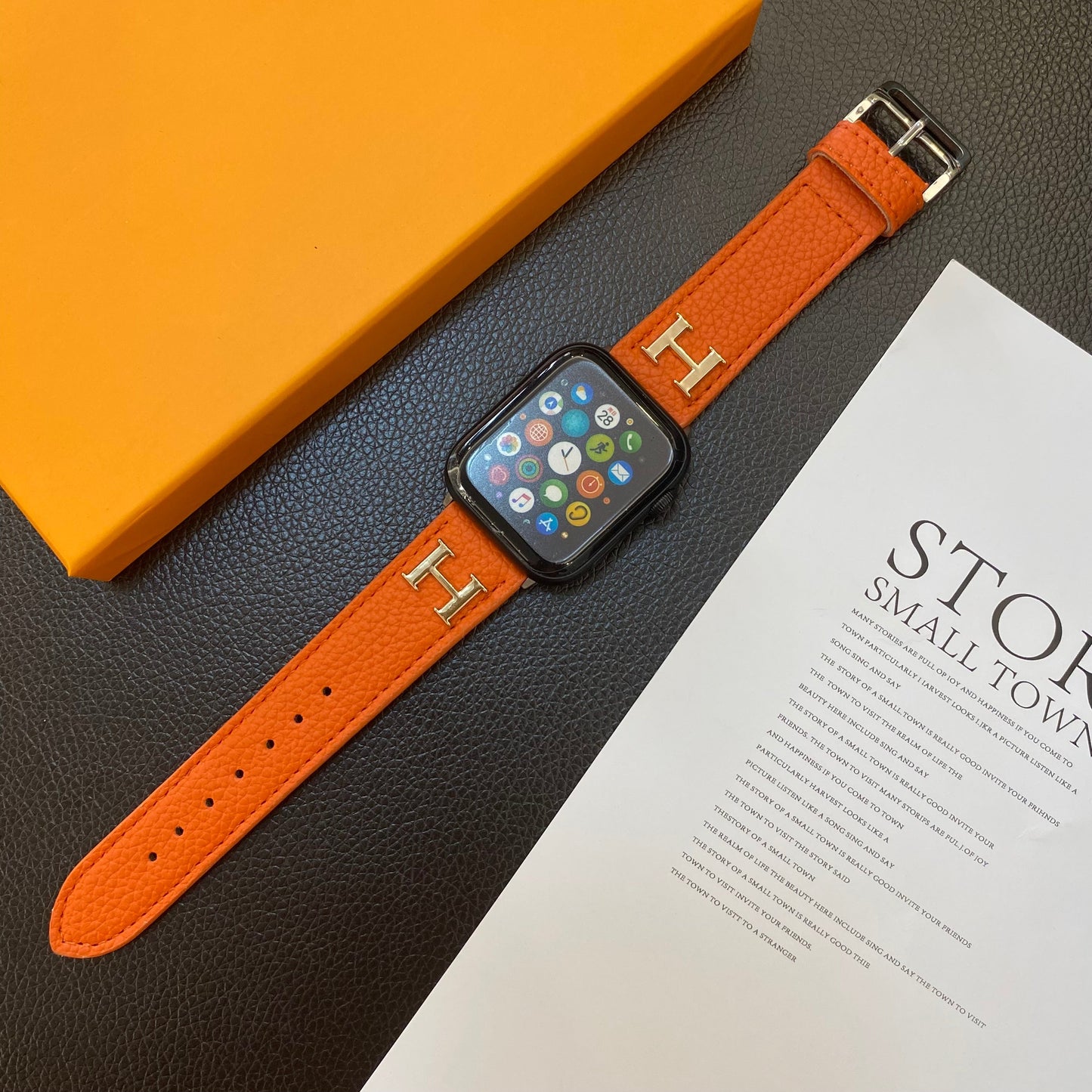 Hermes Apple Watch Band Orange-ZP240509