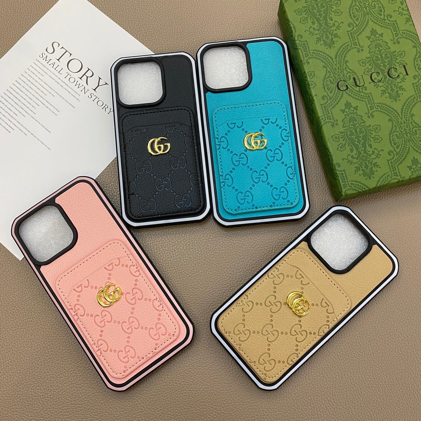 GG iPhone Case With Card Holder  Blcak -KBK240424