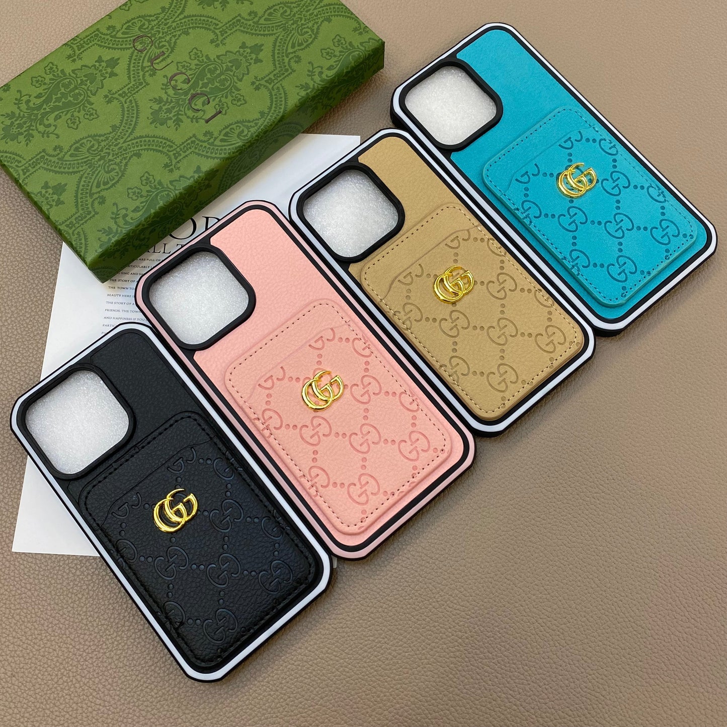 GG iPhone Case With Card Holder  Blcak -KBK240424