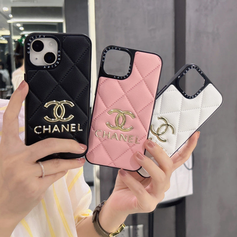 Leather CC iPhone Case White-JB240320