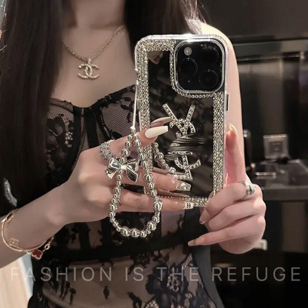 Luxury Beauty Mirror iPhone Case