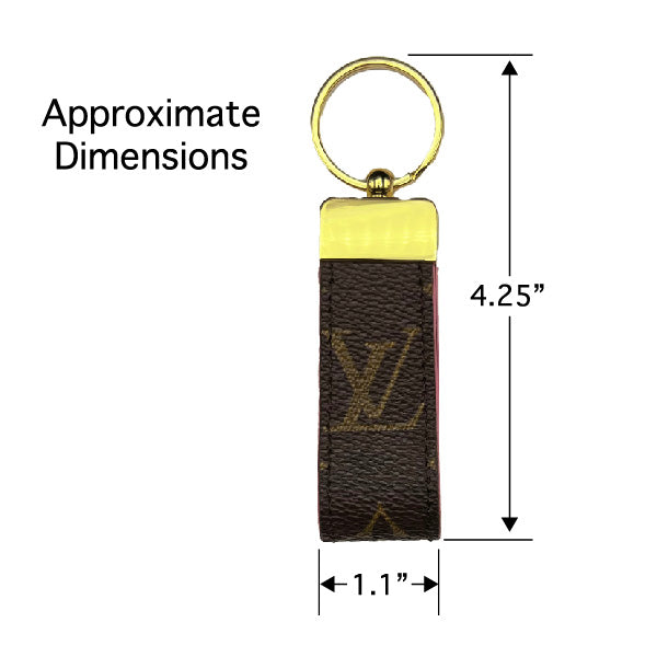 Leather Monogram Keychain