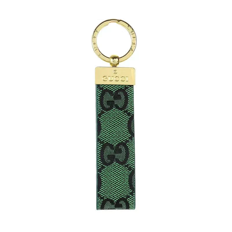 Leather Monogram Keychain