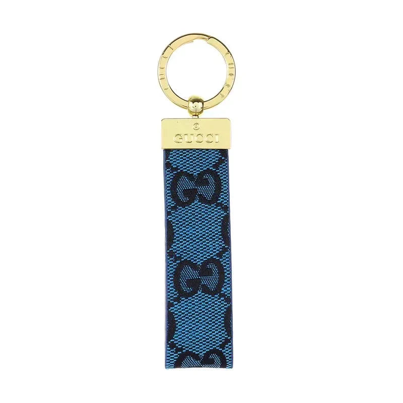 Leather Monogram Keychain