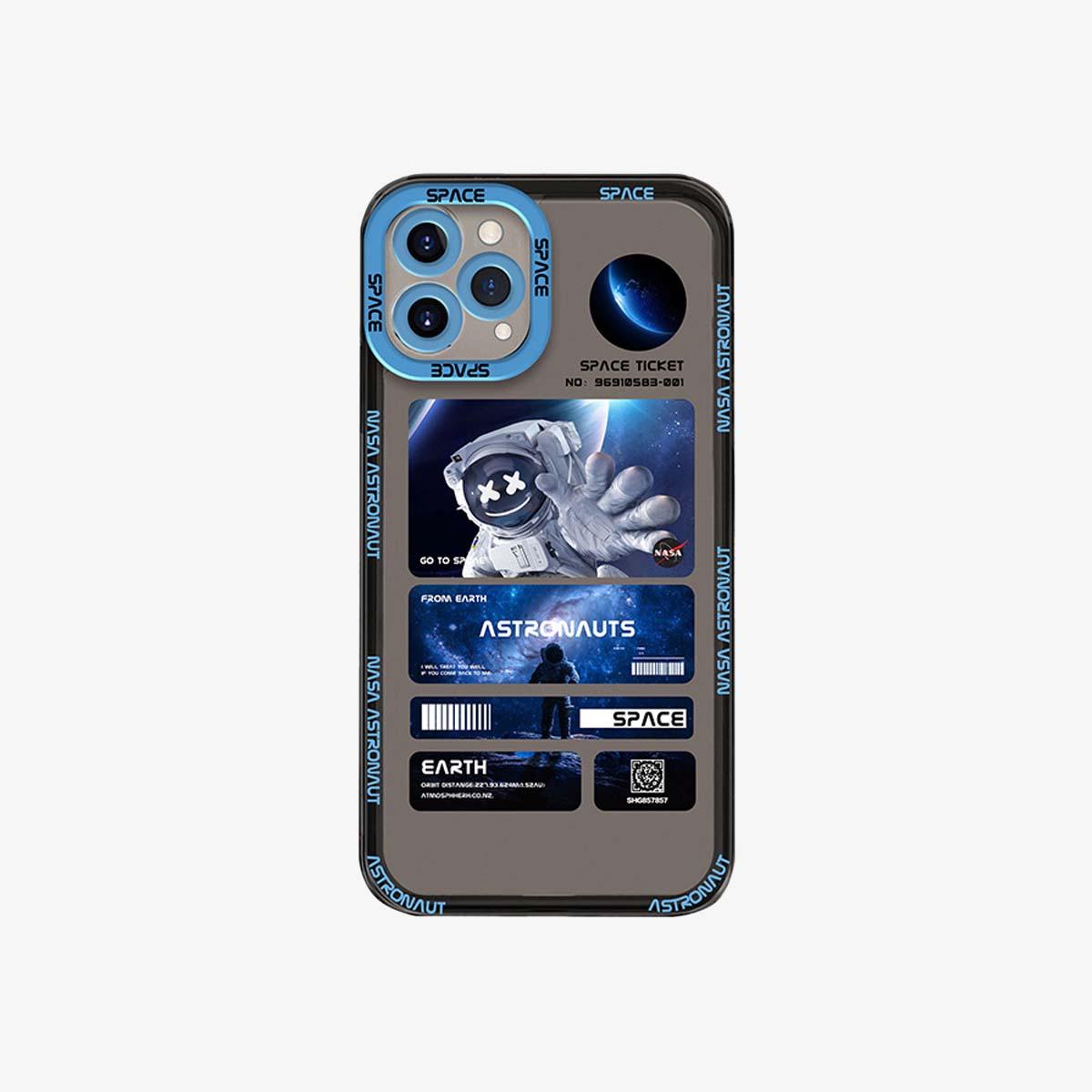 Transparent Phone Case | Lunar Landing Blue