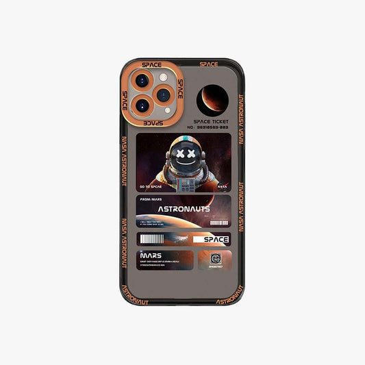 Transparent Phone Case | Lunar Landing Orange