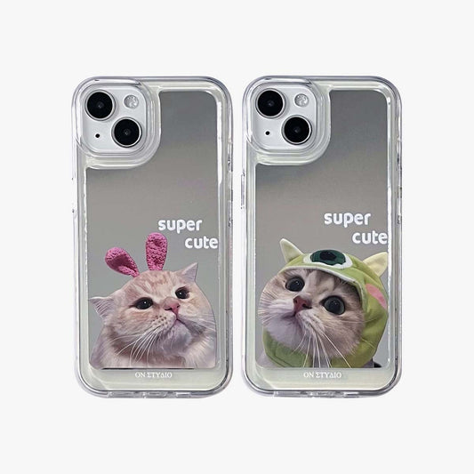 Mirror iPhone Case | Couple Cats Super Cute (Buy 2 and get 50% off one)