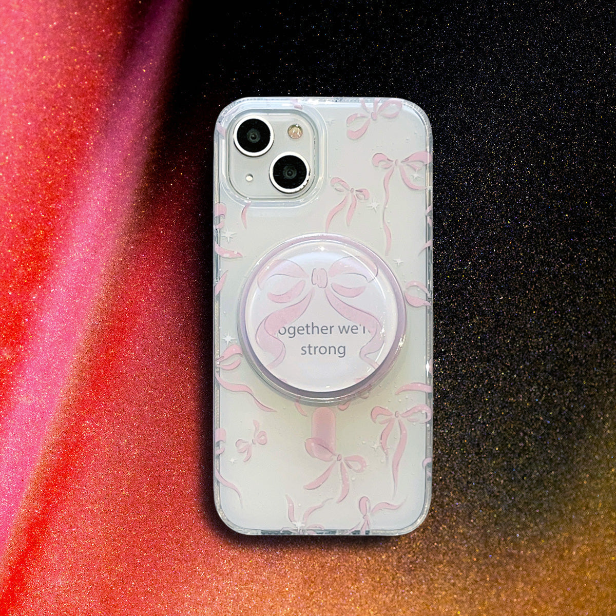 Magsafe Phone Case | Pink Bow With Magnetic Holder