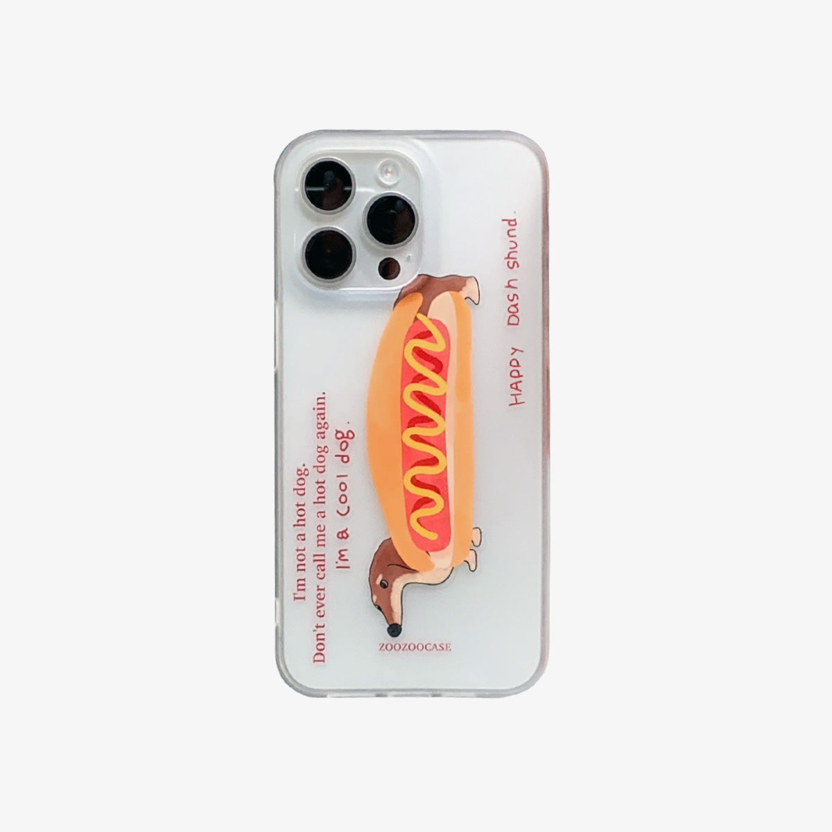 Frosted Phone Case | Translucent Hot Dogs Dachshunds