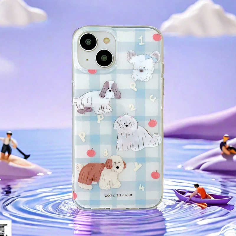 Limited Phone Case | Blue Plaid and the Dogs