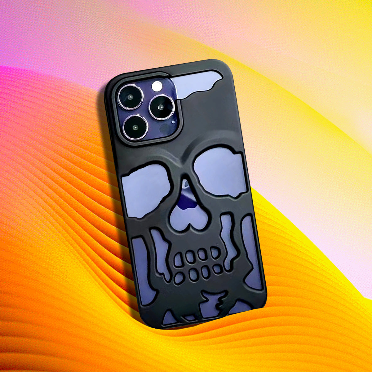 Limited Phone Case | Metal Skeleton Skull Matte Black